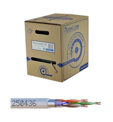 Dévidoir 305 m câble réseau F/UTP CAT5E LSZH – Ø 6 mm, Cu Ø 0,5 mm