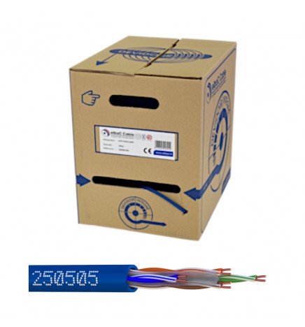 Dévidoir 305 m câble réseau U/UTP Cat6 LSZH – Ø 6 mm, Cu Ø 0,51 mm