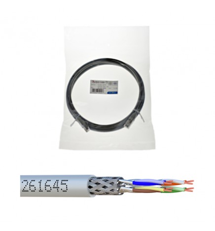 Cordon S/FTP Cat6A 2 m – LSZH Ø 6 mm gris
