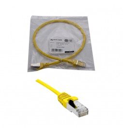 Cordon S/FTP Cat6A 0 ,5 m – LSZH Ø 6 mm jaune