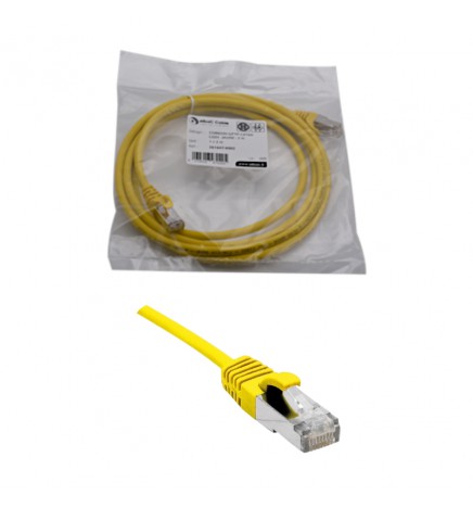 Cordon S/FTP Cat6A 2 m – LSZH Ø 6 mm jaune