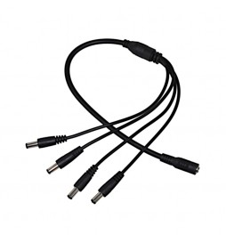 Multi-connecteurs DC 1F/4M Ø 5,5/Ø 2,1 mm