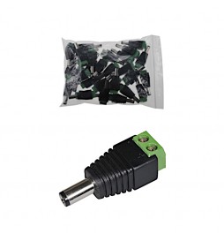 Connecteur DC mâle Ø 5,5/Ø 2,1 mm – sachet 30 pcs