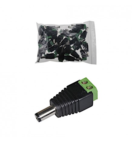 Connecteur DC mâle Ø 5,5/Ø 2,1 mm – sachet 30 pcs