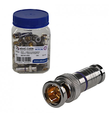 Connecteur BNC mâle à compression – câble iDEFI.61/VN4 – sachet 25 pcs