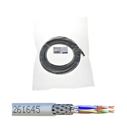 Cordon S/FTP Cat6A 10 m – LSZH Ø 6 mm gris