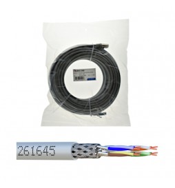 Cordon S/FTP Cat6A 20 m – LSZH Ø 6 mm gris