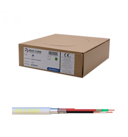 Boîte 100 m câble alarme 4 conducteurs – PVC Ø 3,7 mm, Cu Ø 0,6 mm