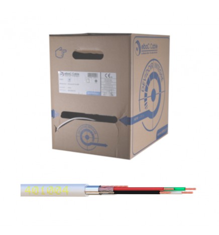 Dévidoir 500 m câble alarme 4 conducteurs – PVC Ø 3,7 mm, Cu Ø 0,6 mm