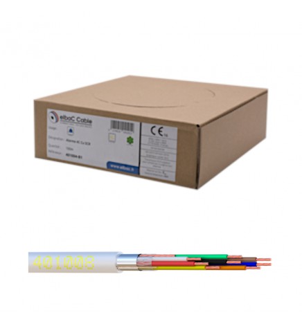 Boîte 100 m câble alarme 8 conducteurs – PVC Ø 4,6 mm, Cu Ø 0,6 mm