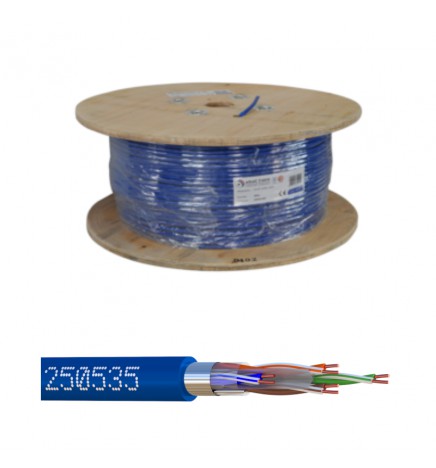 Bobine 500 m câble Cat6 F/UTP LSZH – Ø 7 mm, Cu Ø 0,52 mm