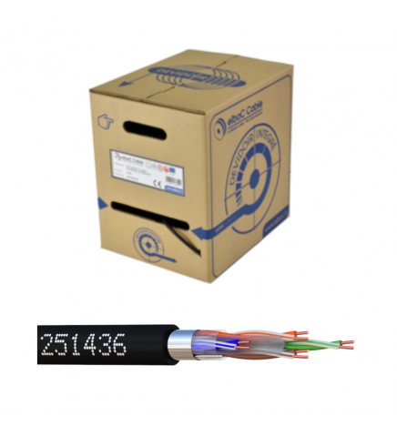 Dévidoir 250 m câble Cat5E F/UTP LSZH – Ø 6,5 mm, Cu Ø 0,50 mm