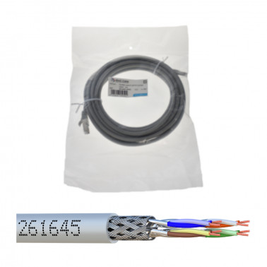 Cordon S/FTP CAT6A PATCH LSZH Gris 5M